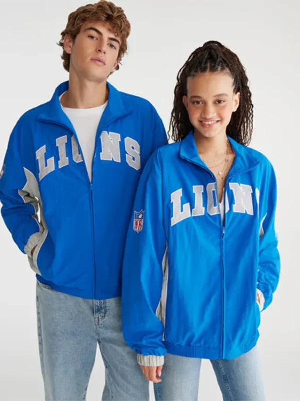 Detroit Lions Full-Zip Blue Track Jacket
