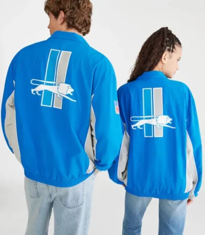 Detroit Lions Full-Zip Blue Track Jacket