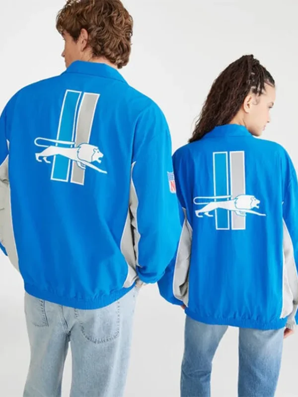 Detroit Lions Full-Zip Blue Track Jacket