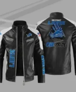 Detroit Lions Leather Zip up Jacket