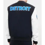 Detroit Lions Letterman Varsity Black and White Jacket