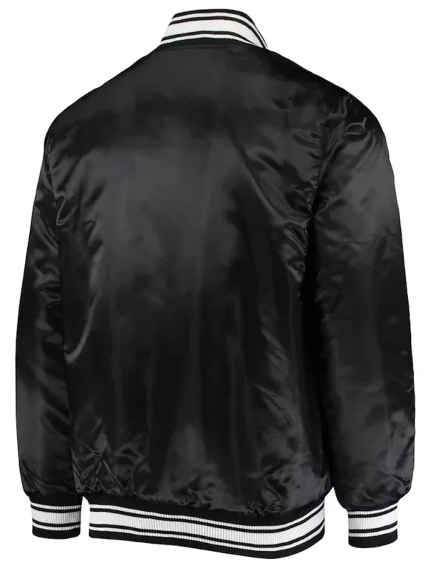Detroit Lions Locker Room Black Satin Jacket