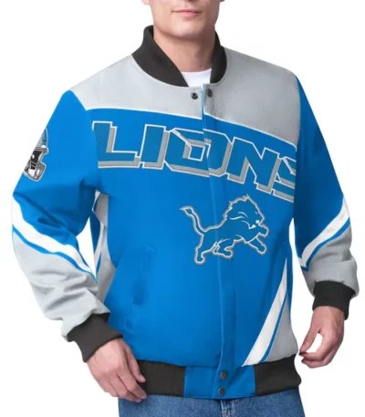 Detroit Lions Maximum Racing Blue Jacket