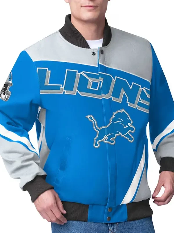 Detroit Lions Maximum Racing Blue Jacket