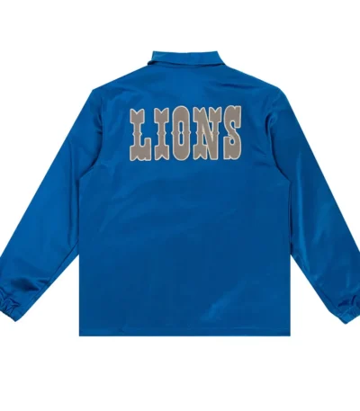 Detroit Lions Royal Satin Windbreaker