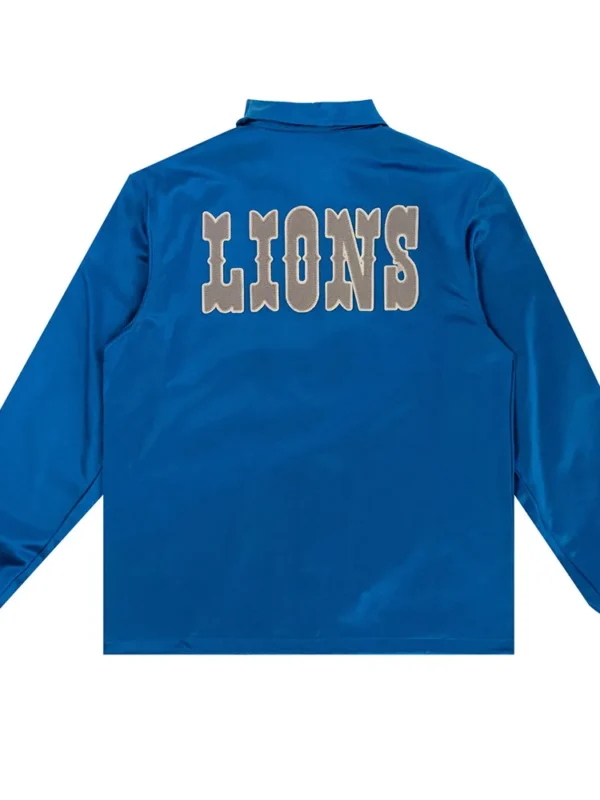 Detroit Lions Royal Satin Windbreaker