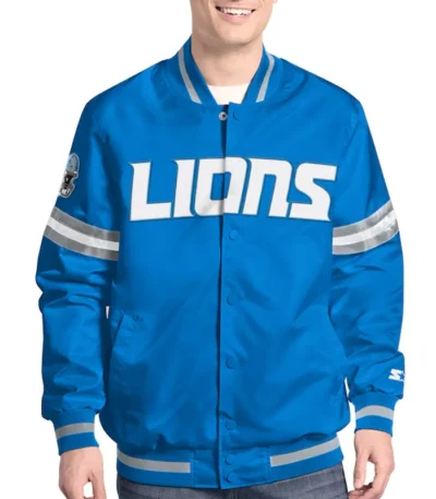 Detroit Lions Scout Varsity Satin Jacket