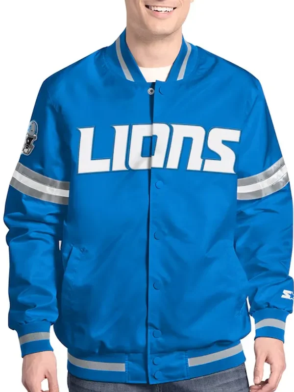 Detroit Lions Scout Varsity Satin Jacket