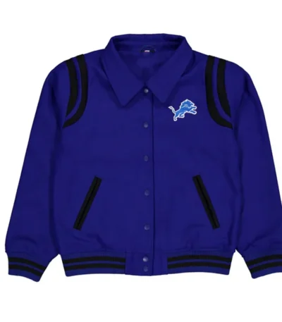 Detroit Lions Sport Night Teddy Varsity Jacket
