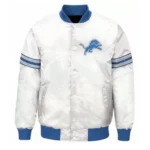 Detroit Lions Striped Satin Jacket