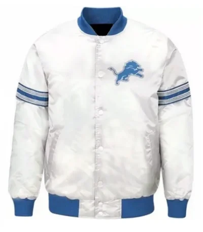 Detroit Lions Striped Satin Jacket