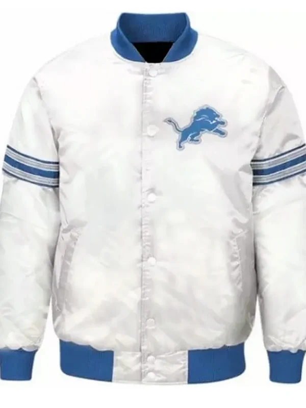 Detroit Lions Striped Satin Jacket