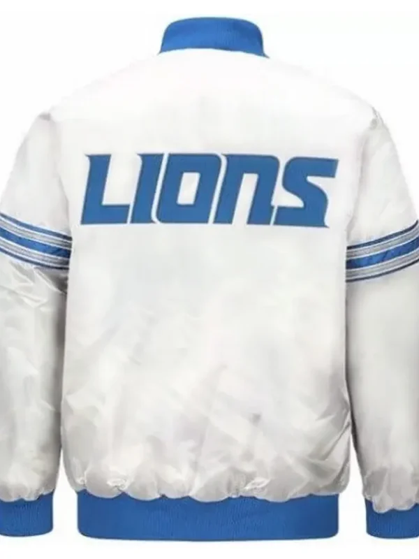 Detroit Lions Striped Satin Jacket