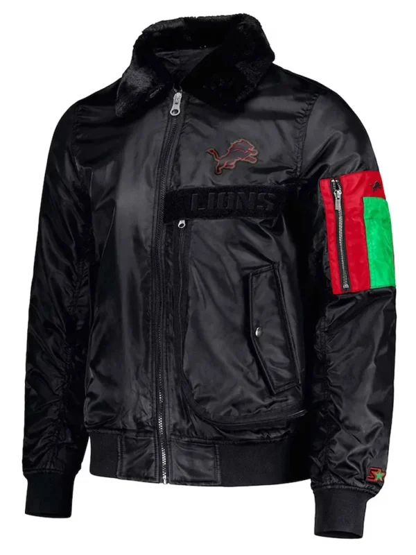 Detroit Lions TY Mopkins Black Jacket