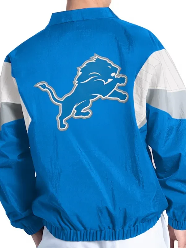 Detroit Lions Yard Line Blue Full-Zip Jacket