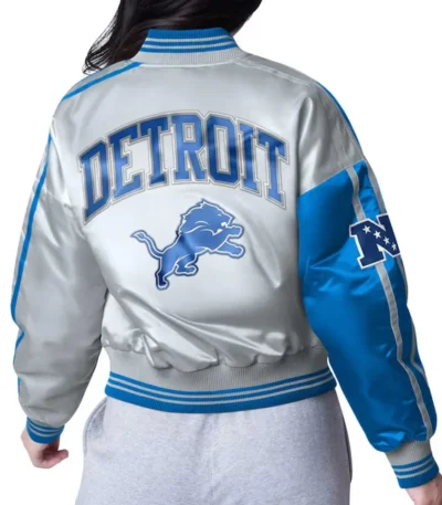Detroit Lions Zone Blitz Blue-Silver Jacket
