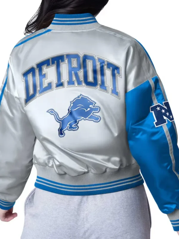 Detroit Lions Zone Blitz Blue-Silver Jacket