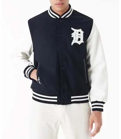 Detroit Tigers World Series 1984 Black Varsity Jacket