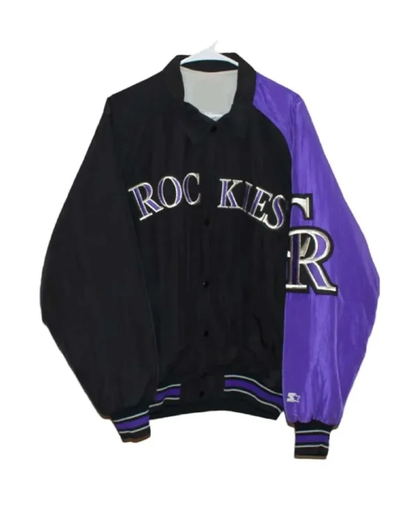 Diamond Series Colorado Rockies Bomber Satin Jacket