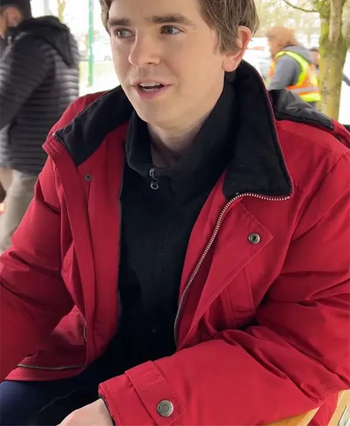 Dr. Shaun Murphy The Good Doctor Red Hooded Jacket Dr. Shaun Murphy The Good Doctor Red Hooded Jacket