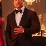 Dwayne Johnson Red Notice Maroon Tuxedo Blazer