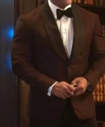Dwayne Johnson Red Notice Maroon Tuxedo Blazer