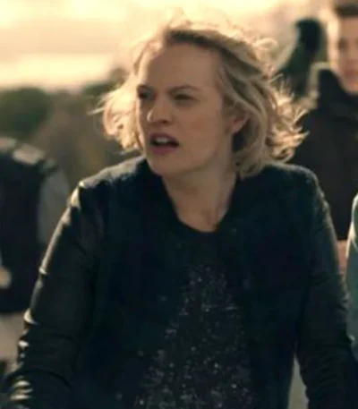 Elisabeth Moss The Handmaids Tale Wool Blend Bomber Jacket