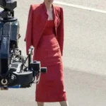 Tenet Kat Red Double Breasted Coat