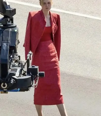Tenet Kat Red Double Breasted Coat
