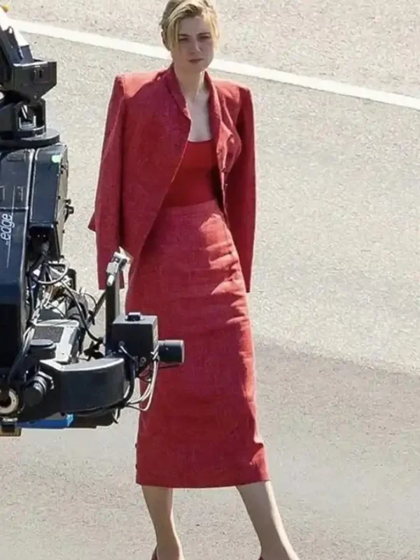 Tenet Kat Red Double Breasted Coat