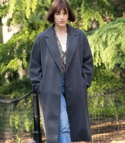 Elizabeth Henstridge Suspicion S01 Grey Wool Coat