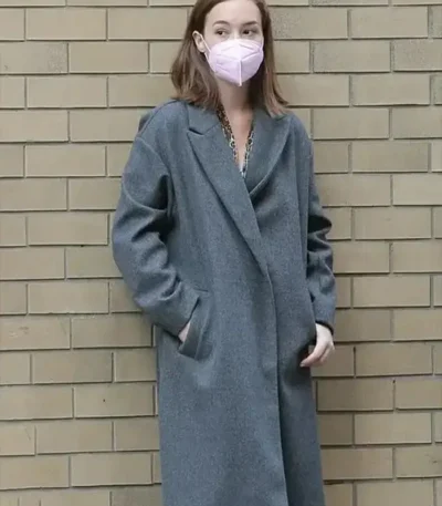 Elizabeth Henstridge Suspicion S01 Grey Wool Coat