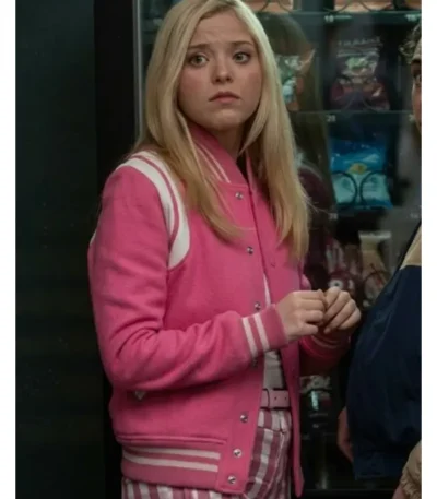 Elle Lexi Minetree Pink Bomber Jacket