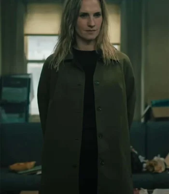 Emma Flyte Slow Horses Season 04 Green Cotton Coat
