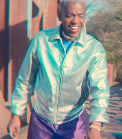 Eric Effiong Sex Education S04 Silver Leather Jacket