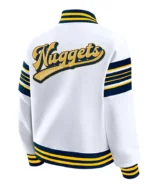 Erin Andrews Denver Nuggets White Fleece Jacket