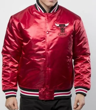 Exclusive Chicago Bulls Red Satin Jacket