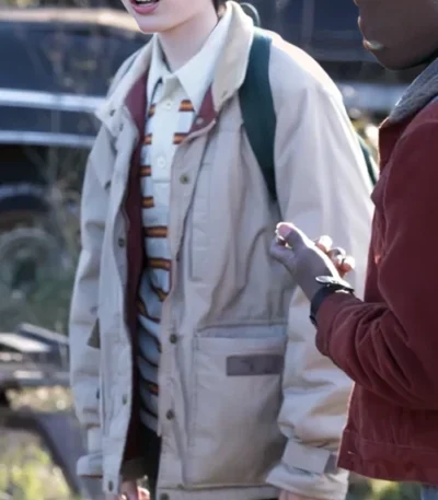 Finn Wolfhard Stranger Things Off White Jacket