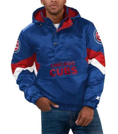 Force Play II Chicago Cubs Hoodie Half-Zip Jacket