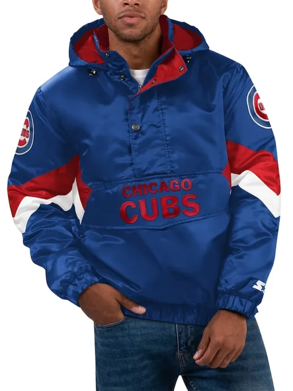 Force Play II Chicago Cubs Hoodie Half-Zip Jacket
