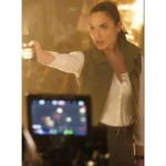 Gal Gadot Red Notice Bishop Cotton Green Vest