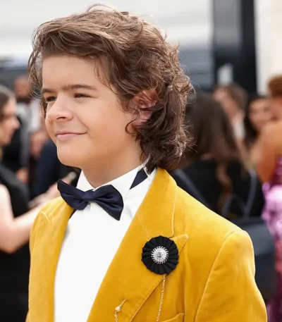 Gaten Matarazzo Event Stranger Things Yellow Velvet Blazer
