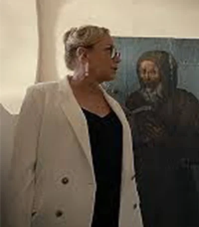 Gerri Kellman Succession S04 White Blazer