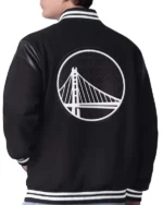 Golden State Warriors Clutch Hitter Black Varsity Jacket