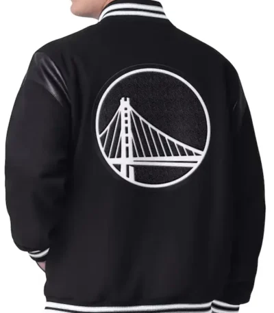 Golden State Warriors Clutch Hitter Black Varsity Jacket