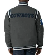 Gray Dallas Cowboys Varsity Wool Jacket
