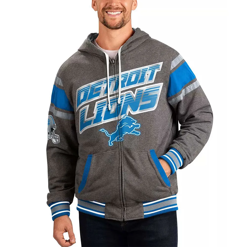 Gray Detroit Lions Extreme Hoodie Gray Detroit Lions Extreme Hoodie
