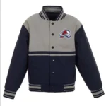 Gray-Navy Youth Colorado Avalanche Poly Twill Jacket