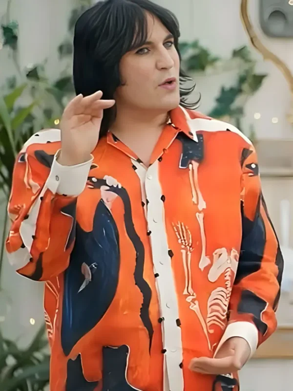 Great British Bake Off S15 Noel Fielding Orange Ramblin Shirt