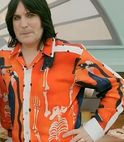 Great British Bake Off S15 Noel Fielding Orange Ramblin Shirt